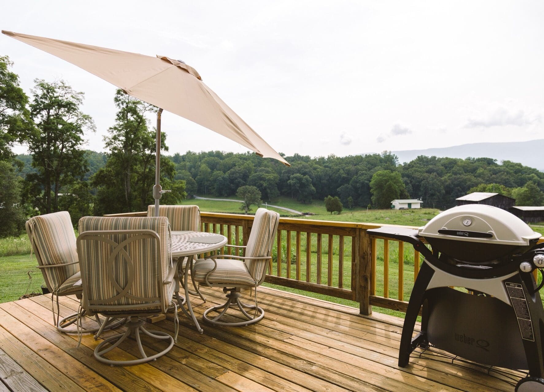 Backyard deck in Central Pennsylvania