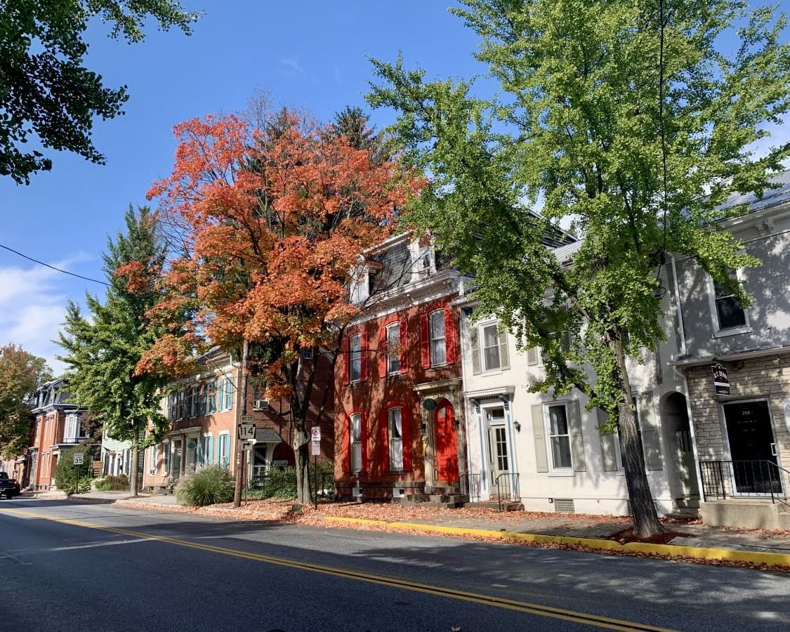 a nice view of downtown mechanicsburg pa